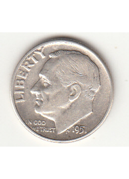 1951 - 10 Cents (Dime) Argento Dollaro Stati Uniti Roosevelt  Dime BB+